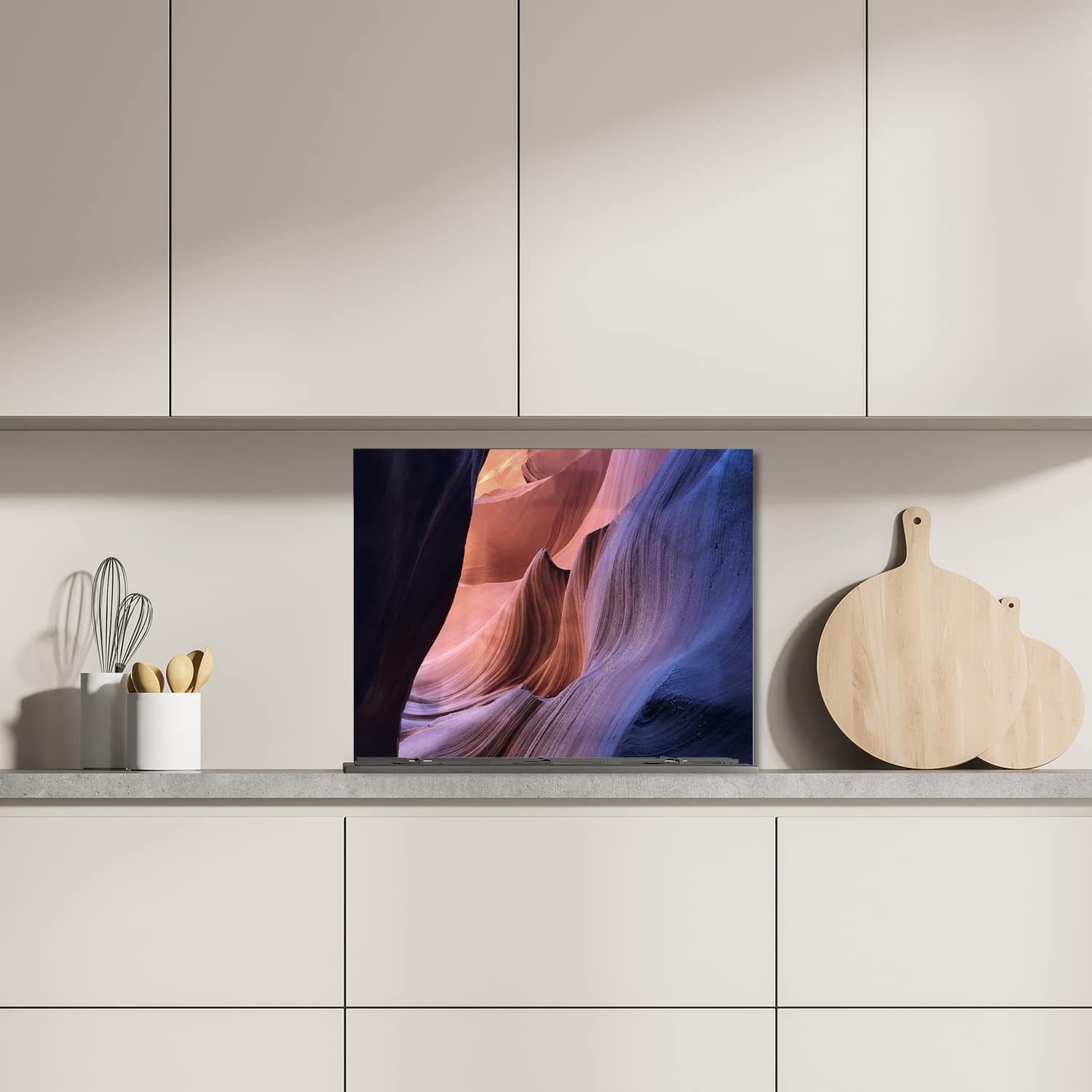 Eigen afmeting spatscherm-op-maat Keuken - Hittebestendig gehard glas - Antelope Canyon