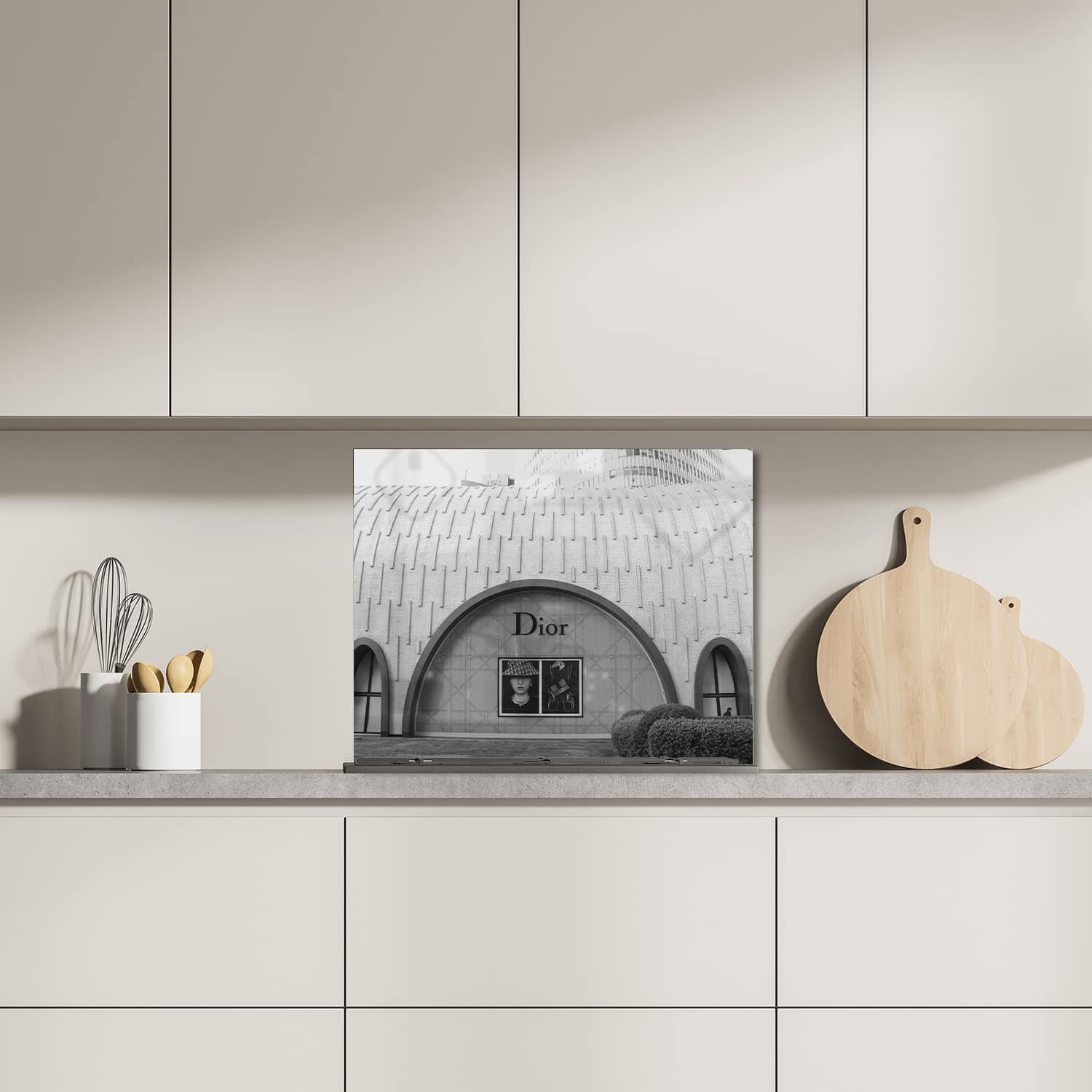 Eigen afmeting spatscherm-op-maat Keuken - Hittebestendig gehard glas - Dior Winkel