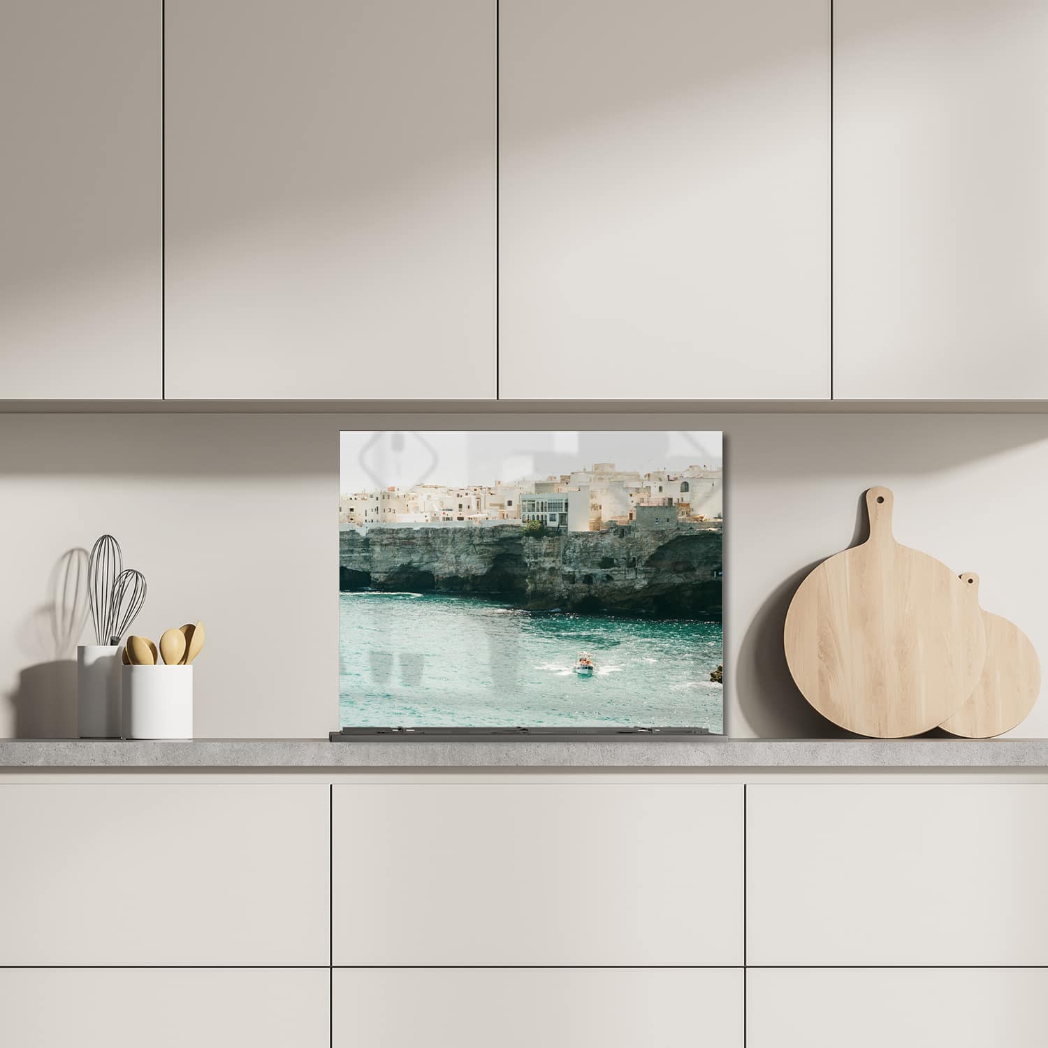 Eigen afmeting spatscherm-op-maat Keuken - Hittebestendig gehard glas - Puglia in ItaliÃÆ Æ Â«
