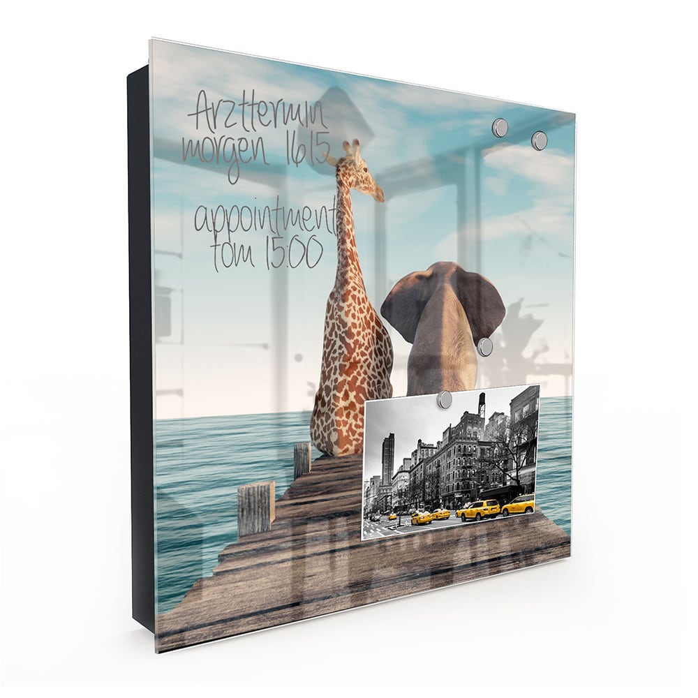 Sleutelkastje - Gehard Glas - Giraffe en Olifant