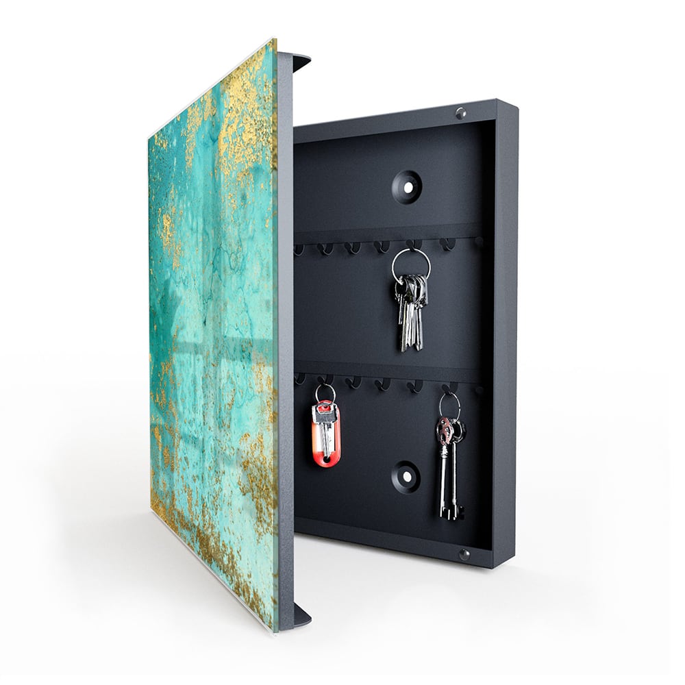 Sleutelkast Met Magneetbord 30 x 20 x 4 cm Wit - Organiseer Sleutelkast Met Magneetbord 30 x 20 x 4 cm Wit - Organiseer