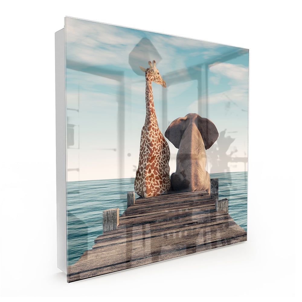 Sleutelkastje - Gehard Glas - Giraffe en Olifant