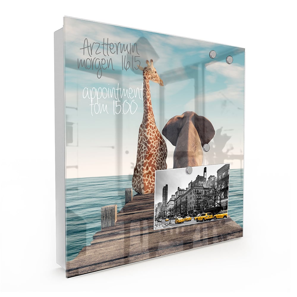 Sleutelkastje - Gehard Glas - Giraffe en Olifant
