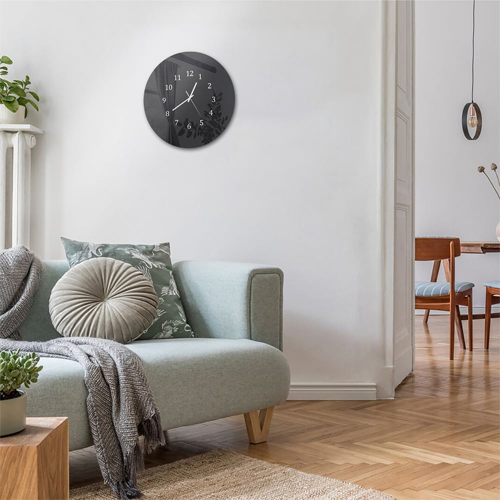 Wandklok Rond 30cm - Gehard Glas - Mat Zwart