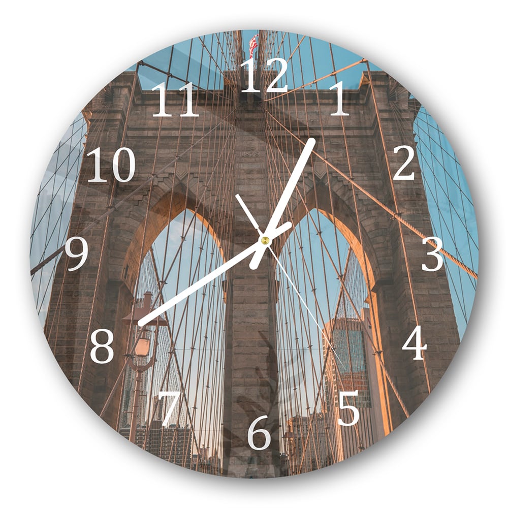 Wandklok Rond 30cm - Gehard Glas - Brooklyn Bridge