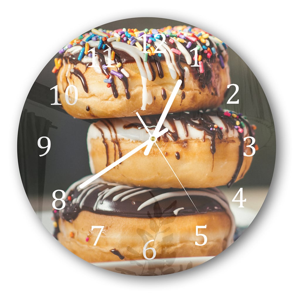 Wandklok Rond 30cm - Gehard Glas - Donuts