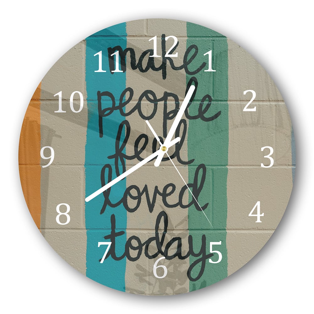 Wandklok Rond 30cm - Gehard Glas - Make People Feel Loved Today