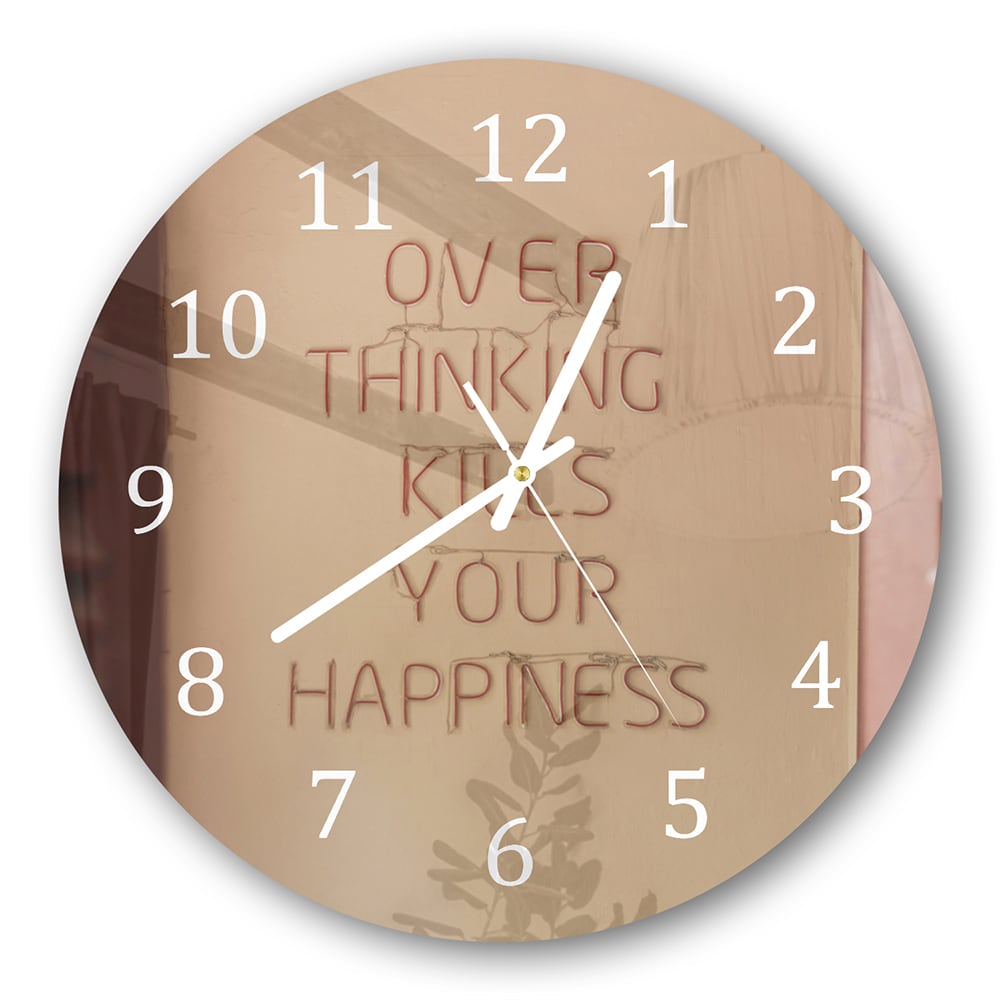 Wandklok Rond 30cm - Gehard Glas - Overthinking Kills Your Happines