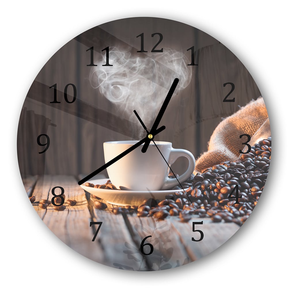 Wandklok Rond 30cm - Gehard Glas - Koffie Moment