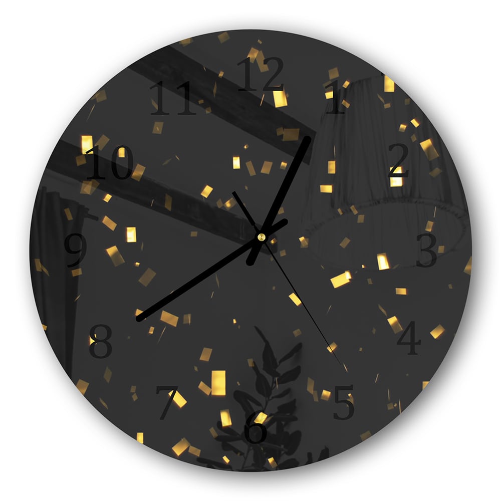 Wandklok Rond 30cm - Gehard Glas - Gouden Confetti