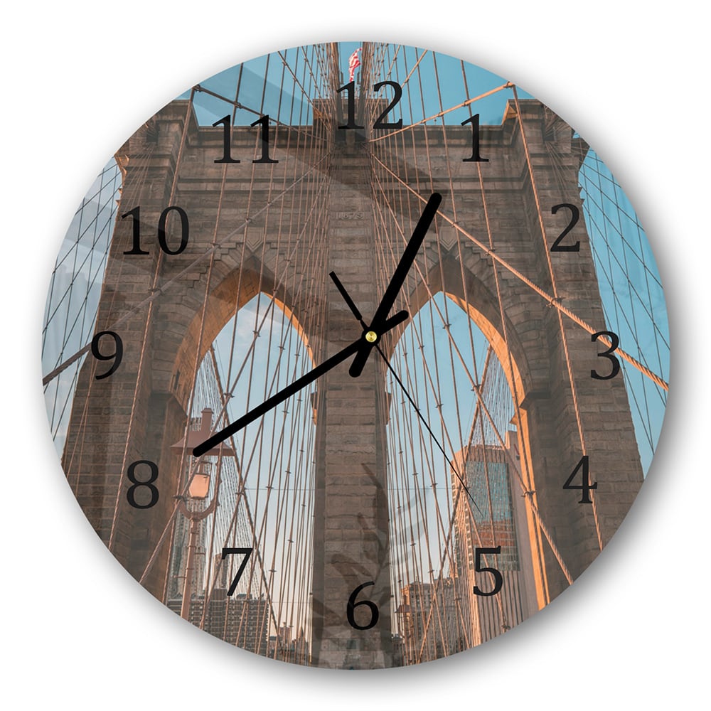 Wandklok Rond 30cm - Gehard Glas - Brooklyn Bridge