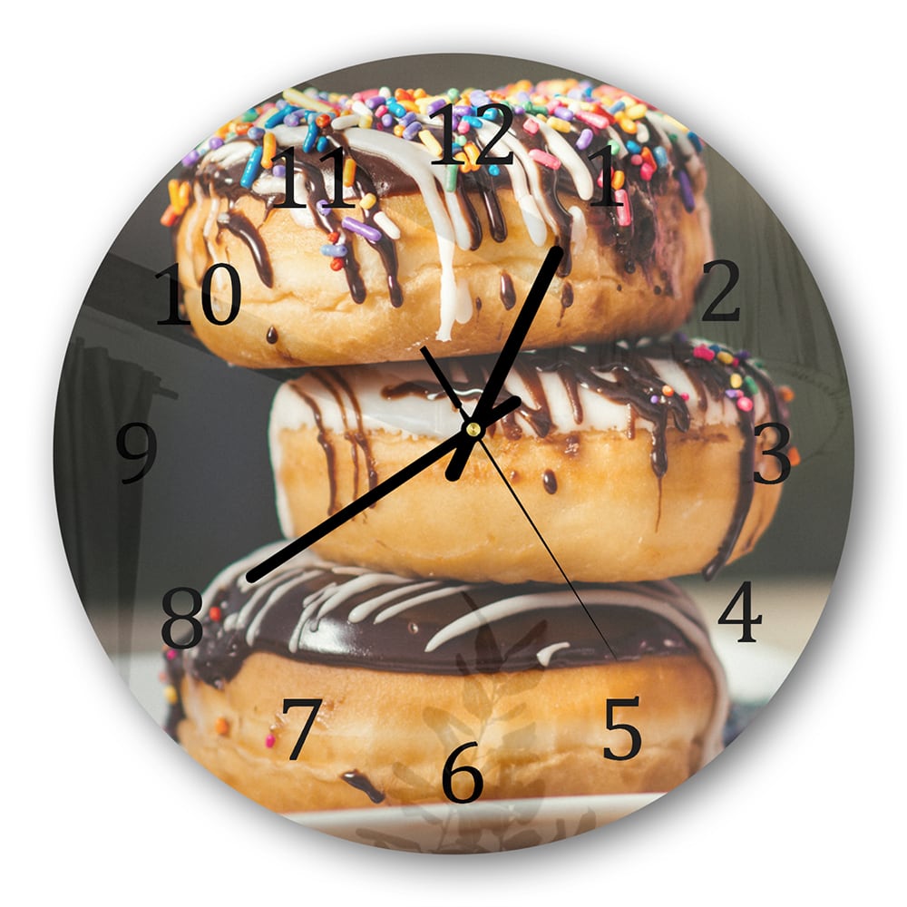 Wandklok Rond 30cm - Gehard Glas - Donuts