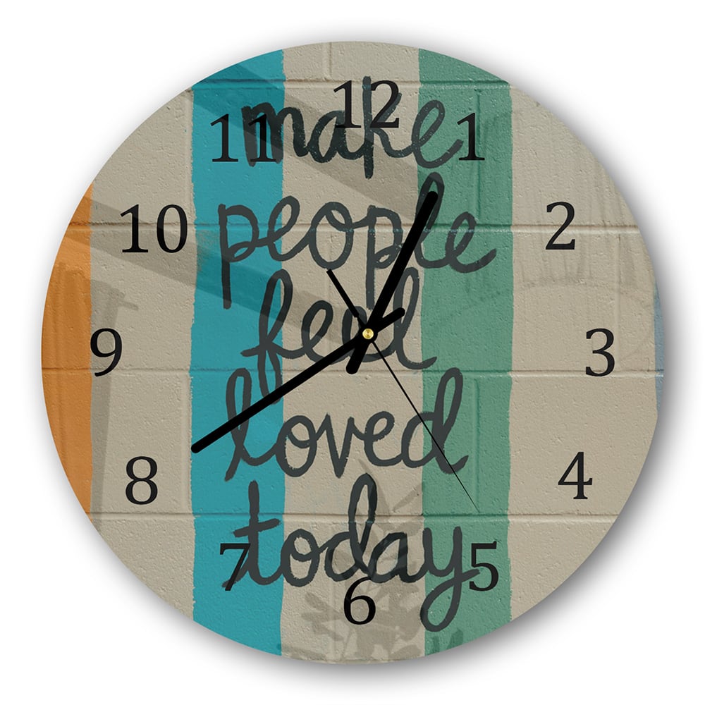 Wandklok Rond 30cm - Gehard Glas - Make People Feel Loved Today