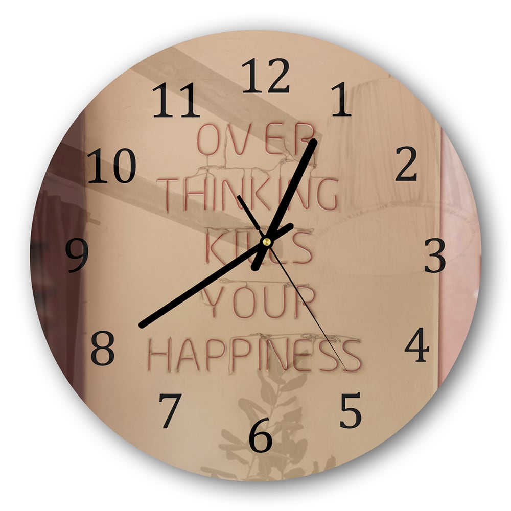 Wandklok Rond 30cm - Gehard Glas - Overthinking Kills Your Happines