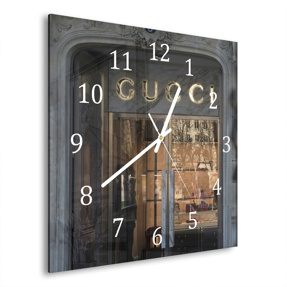 Wandklok 30x30 - Gehard Glas - Gucci Winkel