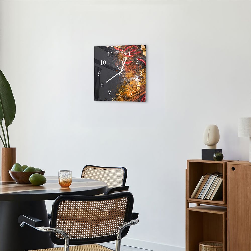 Wandklok 30x30 - Gehard Glas - Smaakvolle Specerijen