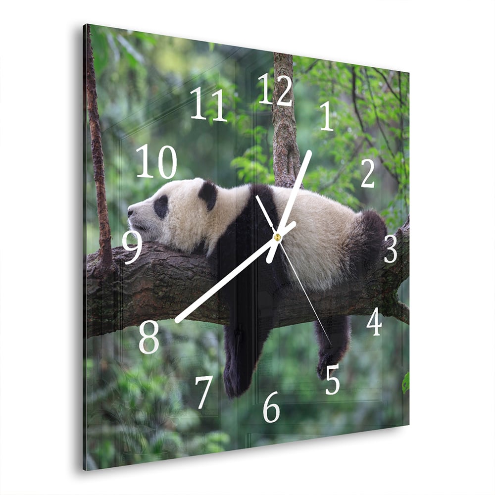 Wandklok 30x30 - Gehard Glas - Panda