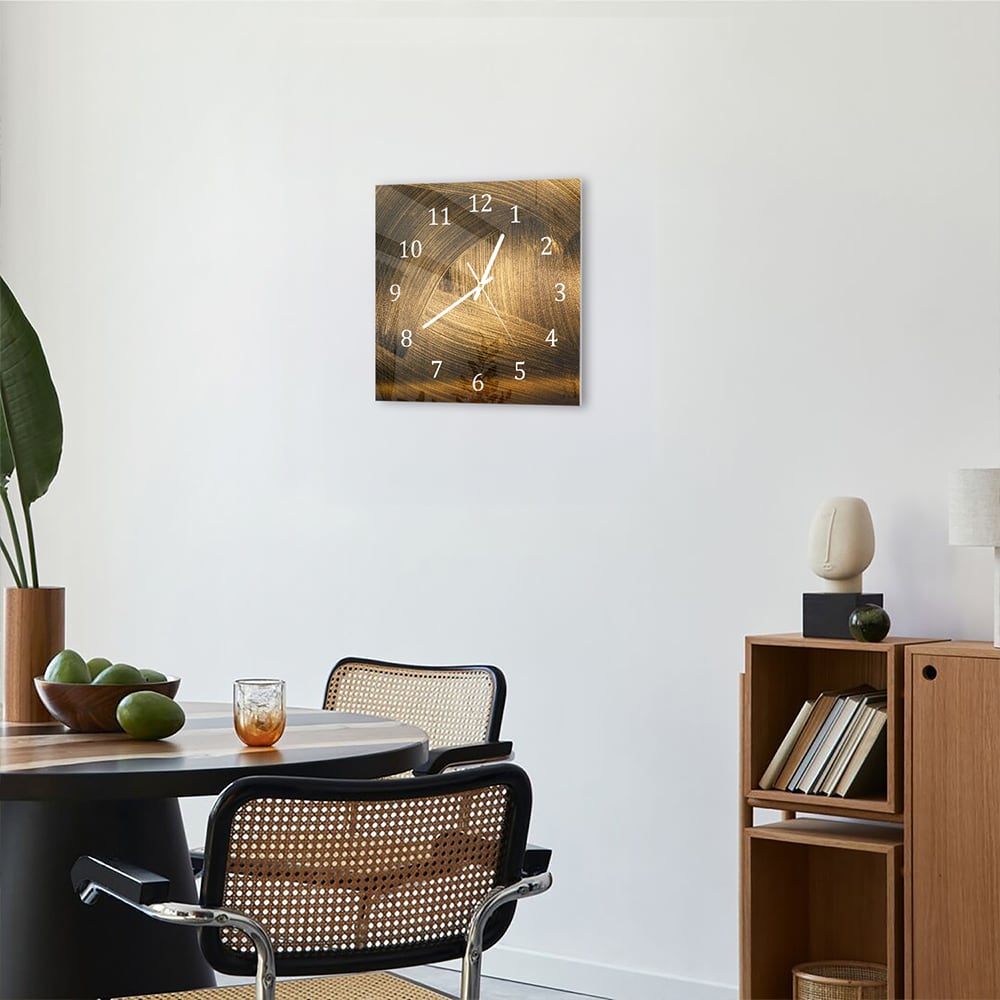Wandklok 30x30 - Gehard Glas - Gouden Vegen
