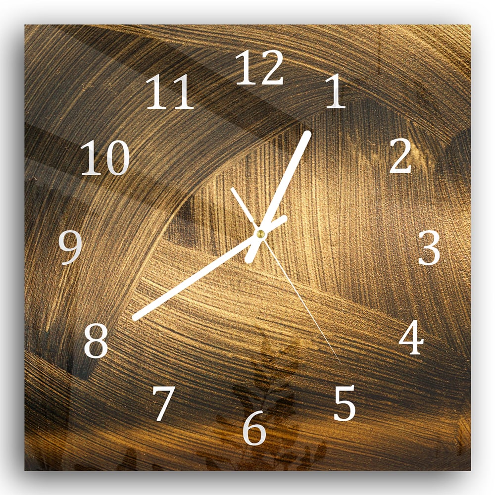 Wandklok 30x30 - Gehard Glas - Gouden Vegen