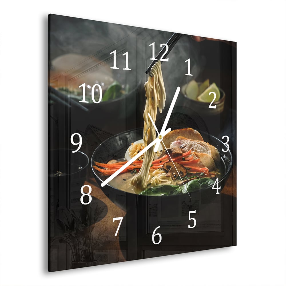 Wandklok 30x30 - Gehard Glas - Verse Ramen Noodles