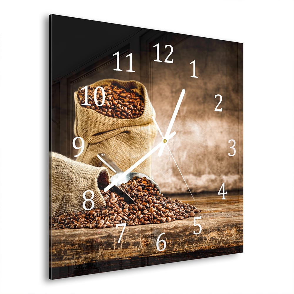 Wandklok 30x30 - Gehard Glas - Aroma van Koffie