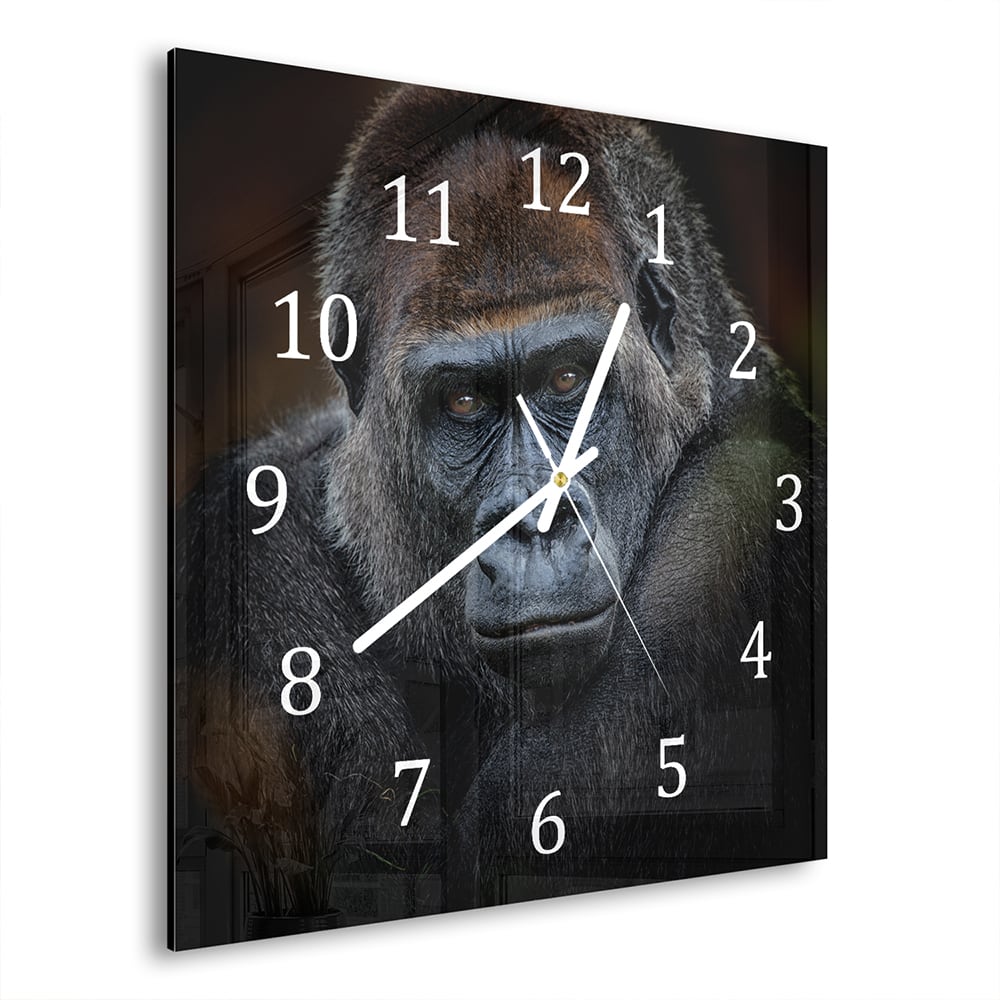 Wandklok 30x30 - Gehard Glas - Gorilla