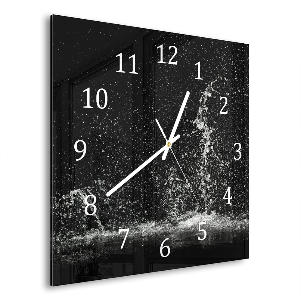 Wandklok 30x30 - Gehard Glas - Splash