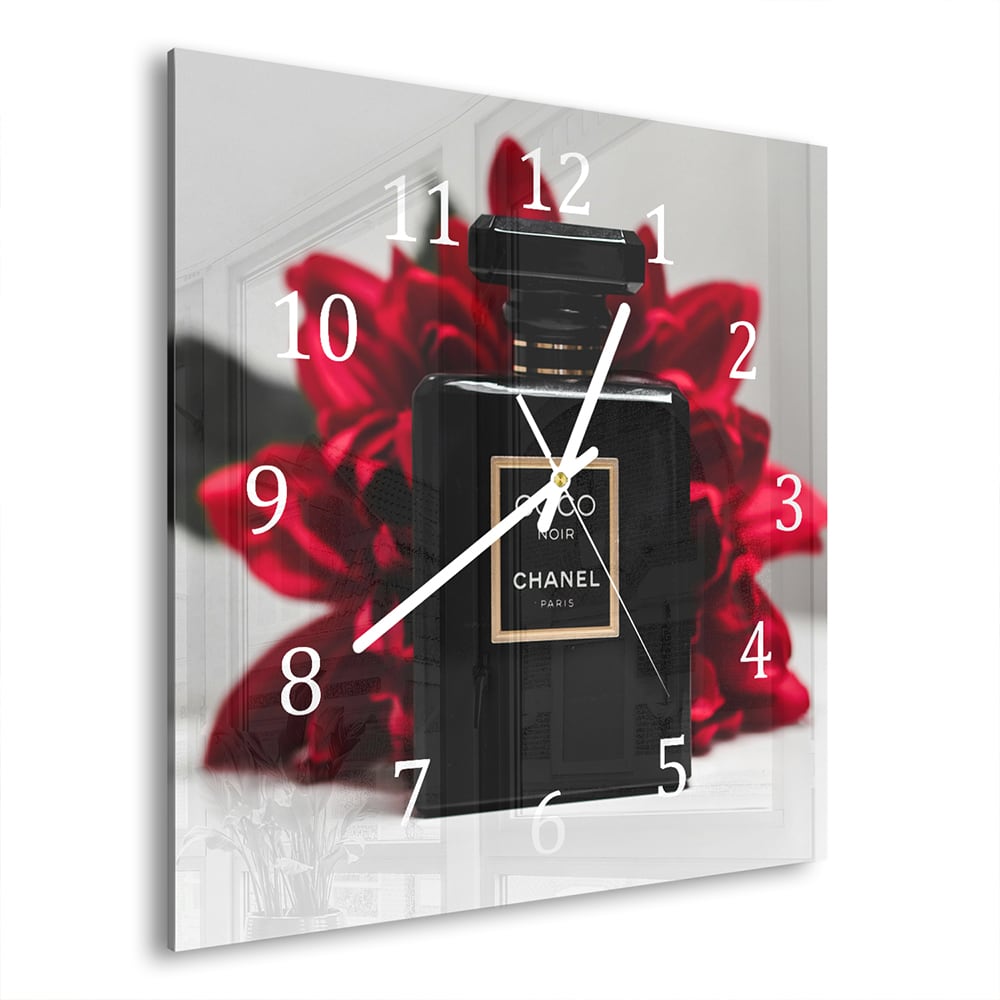 Wandklok 30x30 - Gehard Glas - Chanel Parfum