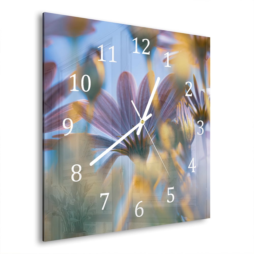 Wandklok 30x30 - Gehard Glas - Margriet Bloemen