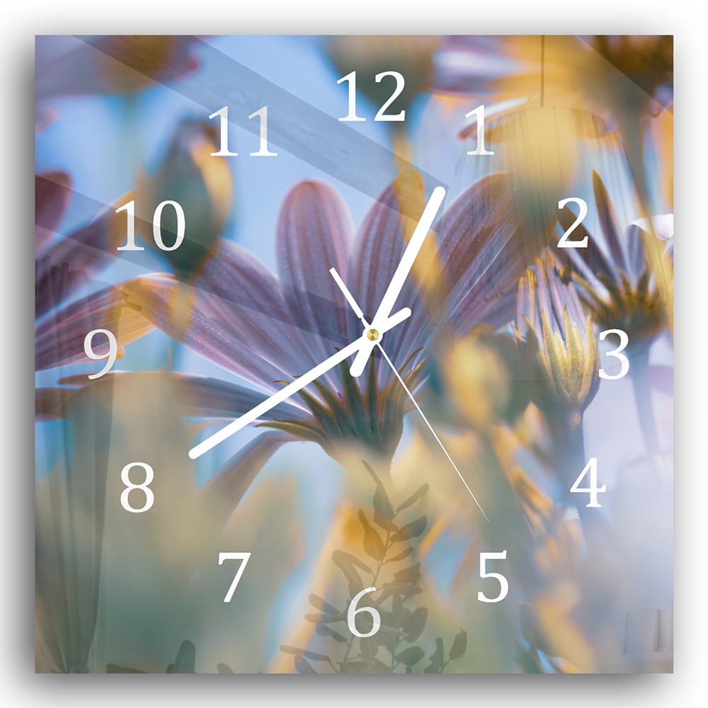 Wandklok 30x30 - Gehard Glas - Margriet Bloemen