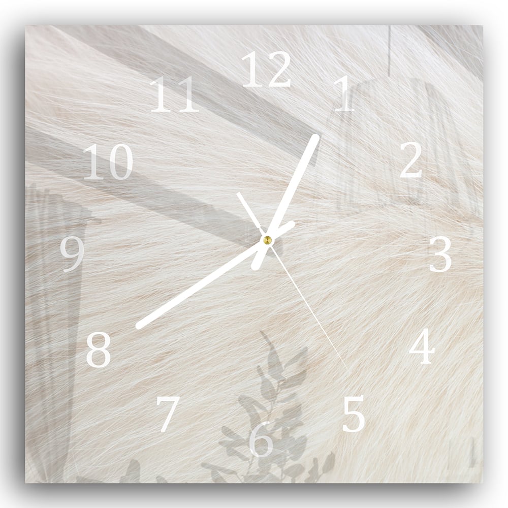 Wandklok 30x30 - Gehard Glas - Witte Vacht