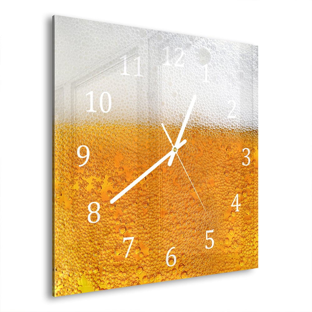 Wandklok 30x30 - Gehard Glas - Bier