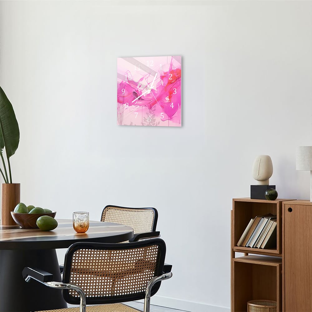 Wandklok 30x30 - Gehard Glas - Abstracte Verf Kunst