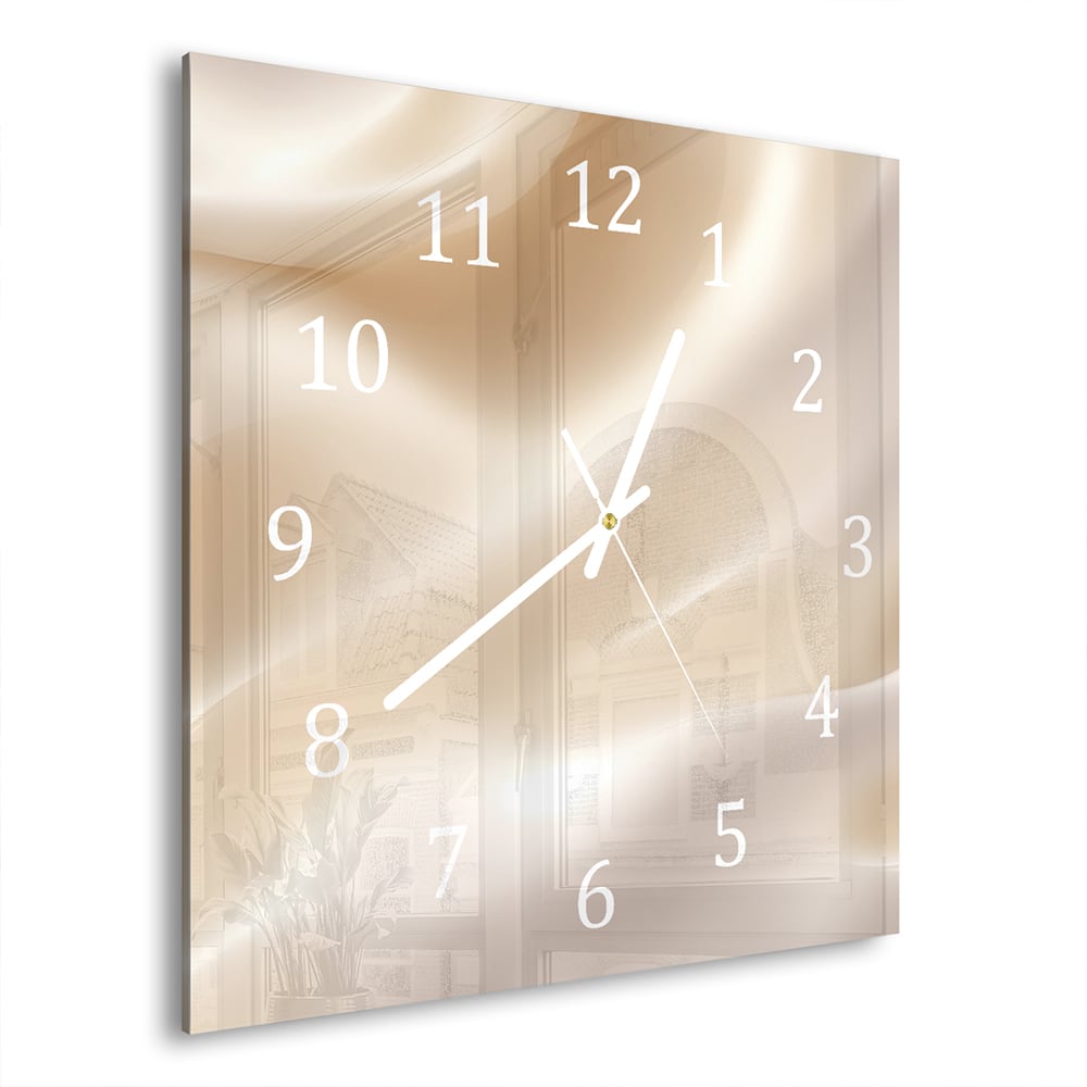 Wandklok Pastel Textuur 30x30 cm gehard glas