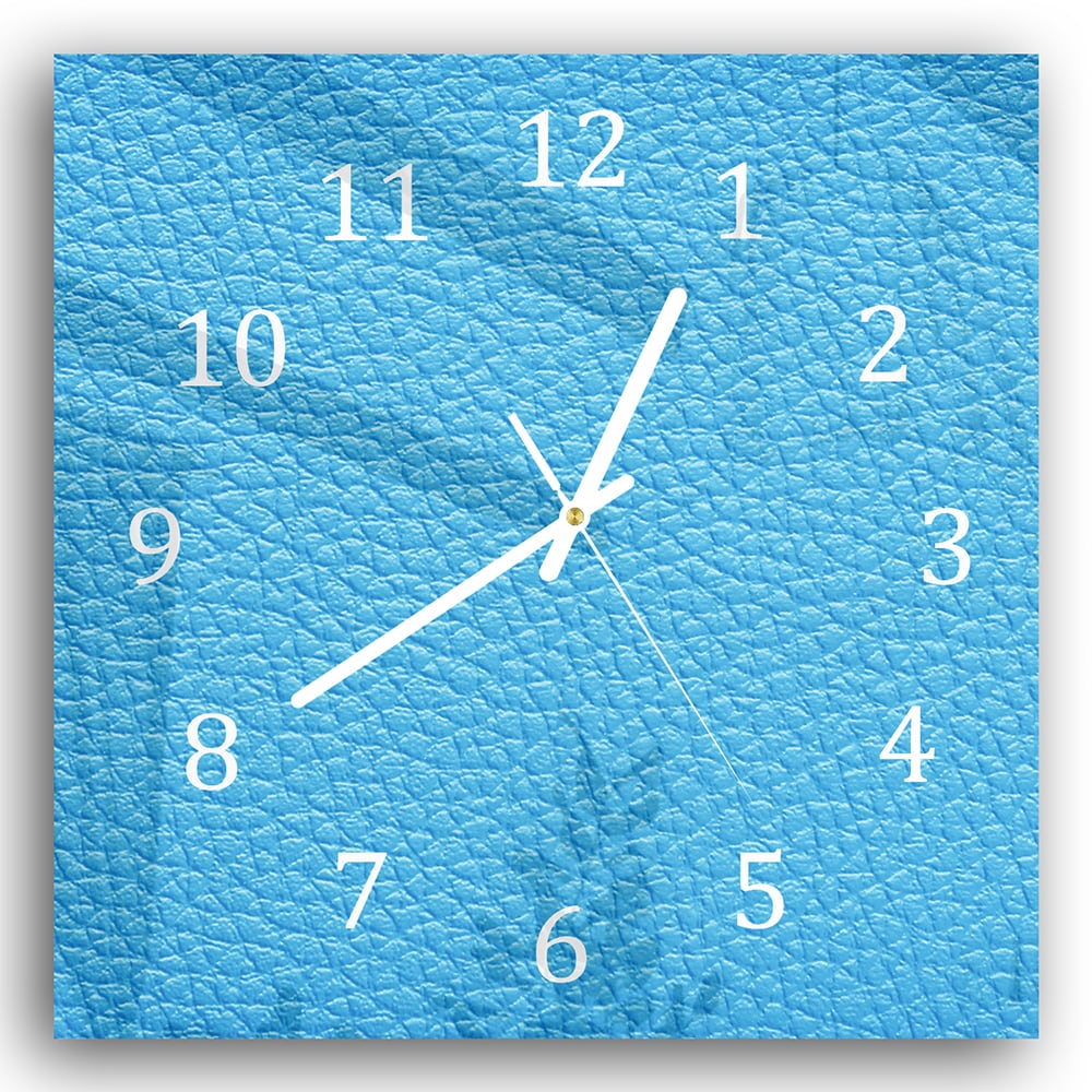 Wandklok 30x30 - Gehard Glas - Lichtblauw Meer