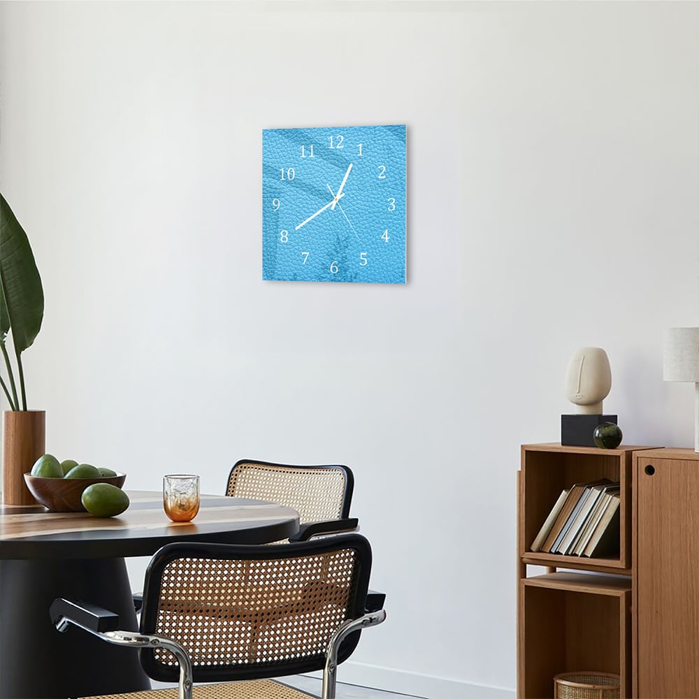 Wandklok 30x30 - Gehard Glas - Lichtblauw Meer