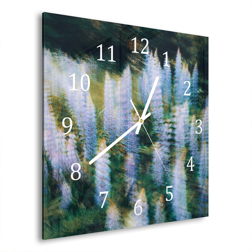 Wandklok 30x30 - Gehard Glas - Dromerige Bloemen