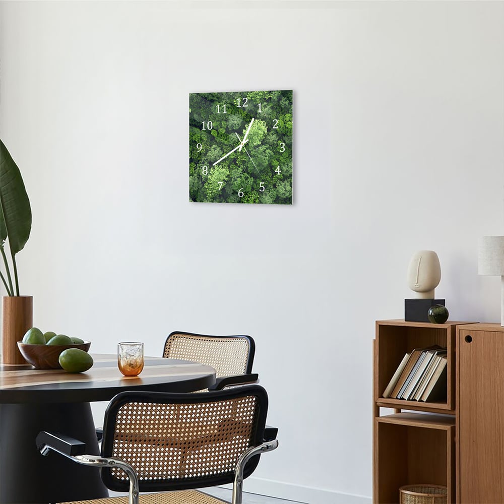 Wandklok 30x30 - Gehard Glas - Bossen van Bovenaf