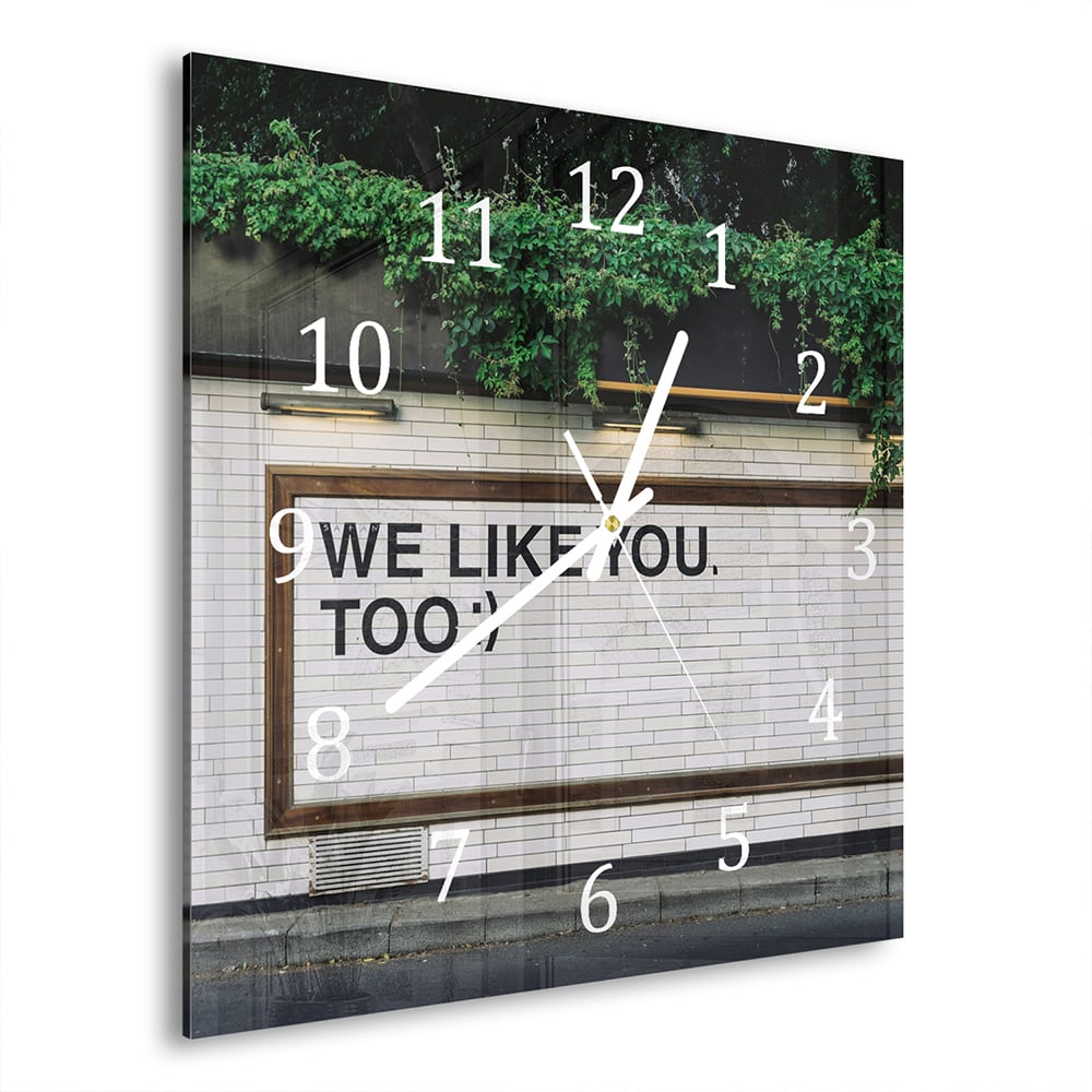 Wandklok 30x30 - Gehard Glas - We Like You To