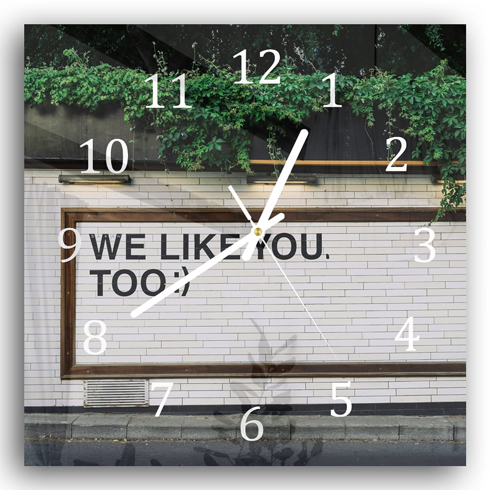 Wandklok 30x30 - Gehard Glas - We Like You To