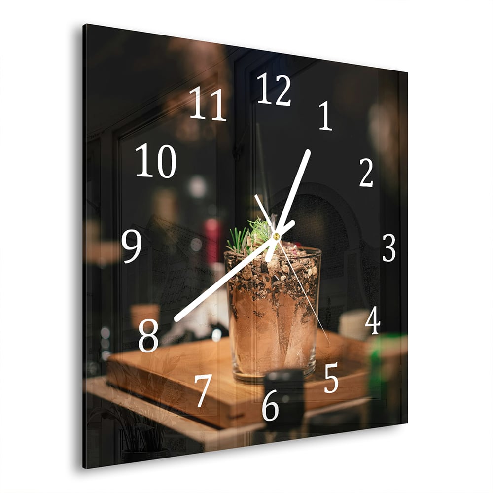 Wandklok 30x30 - Gehard Glas - Exotische Drank