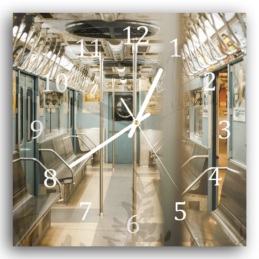 Wandklok 30x30 - Gehard Glas - Tram