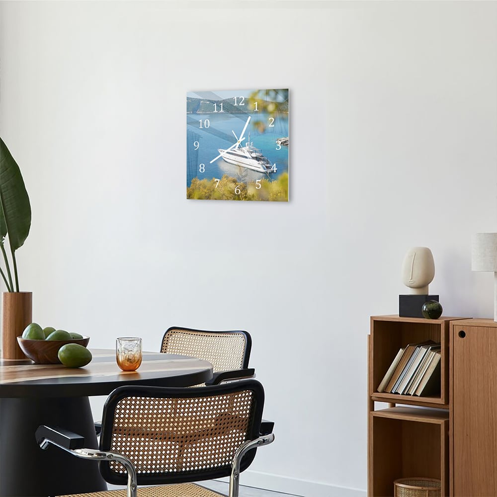 Wandklok 30x30 - Gehard Glas - Jacht Verankert
