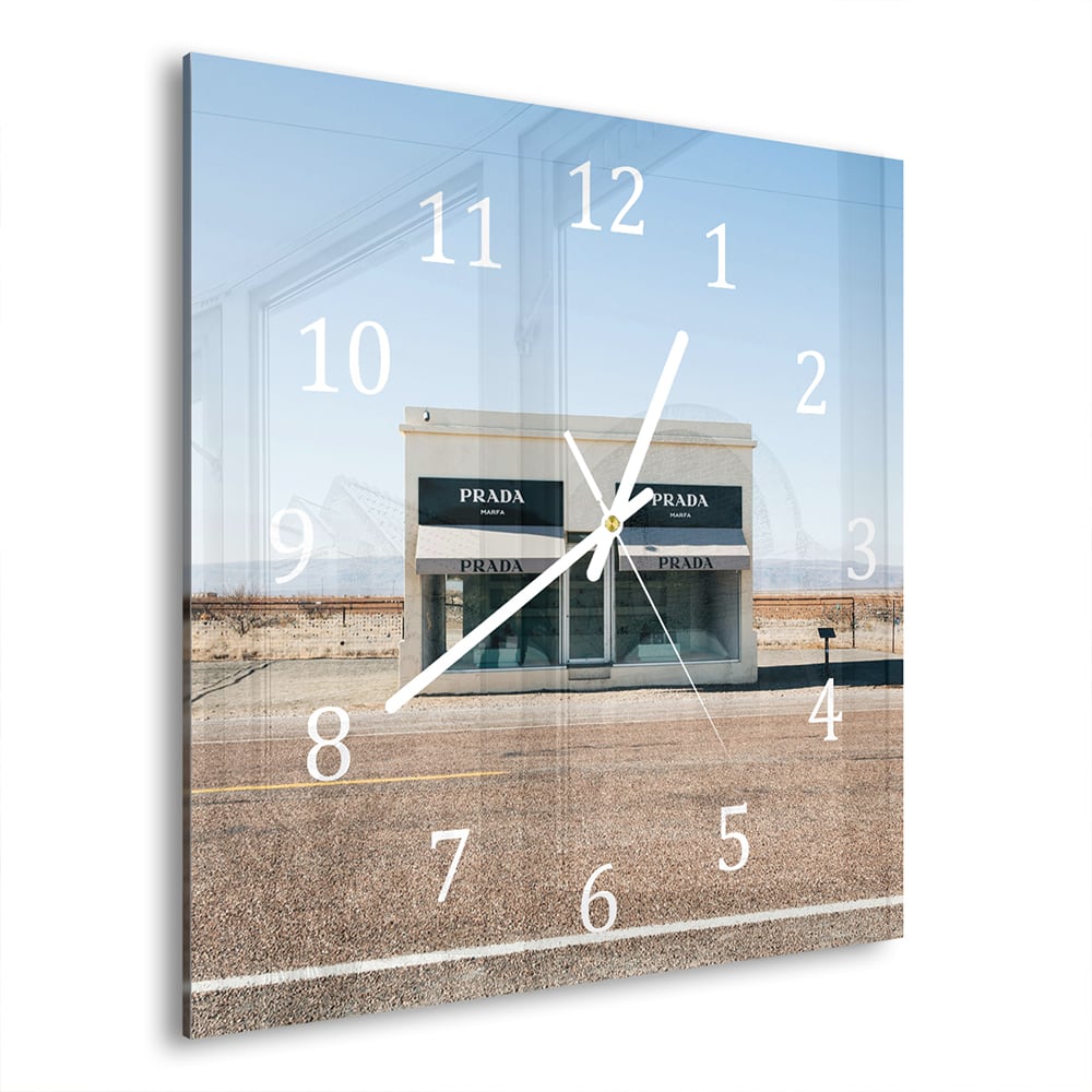 Wandklok 30x30 - Gehard Glas - Prada Marfa