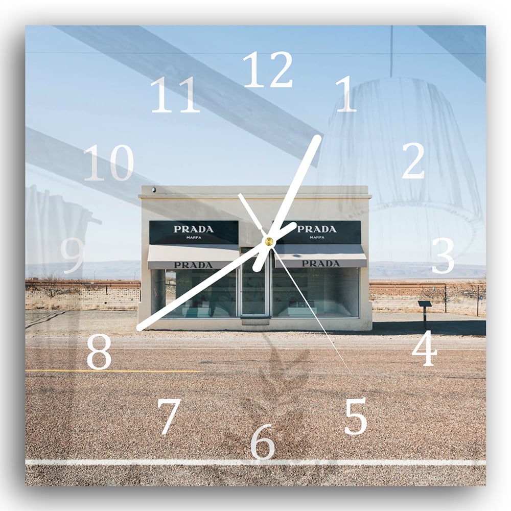 Wandklok 30x30 - Gehard Glas - Prada Marfa