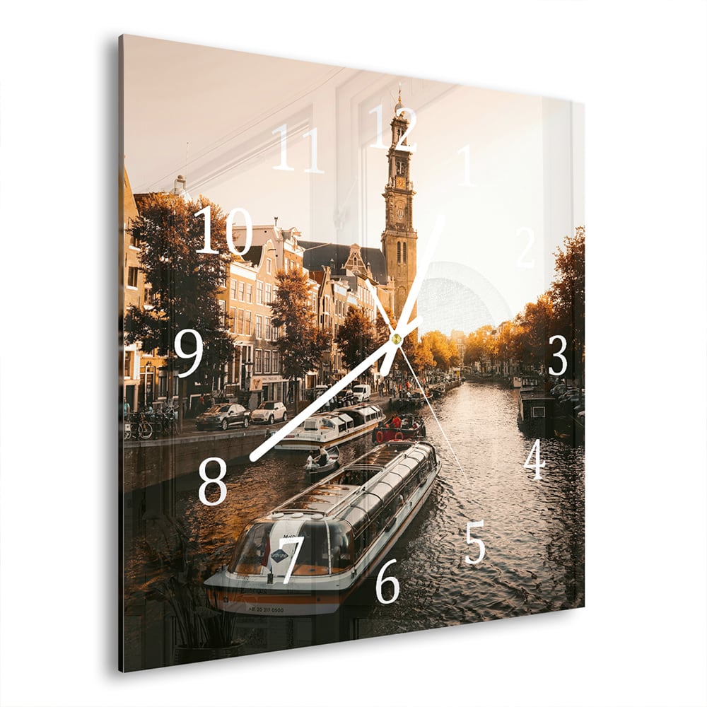 Wandklok 30x30 - Gehard Glas - Amsterdamse Herfst