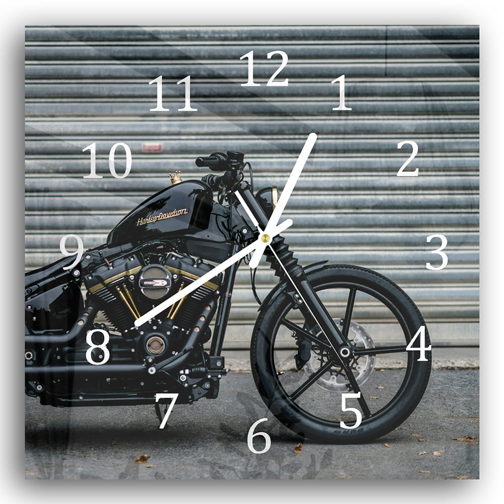 Wandklok 30x30 - Gehard Glas - Harley Davidson