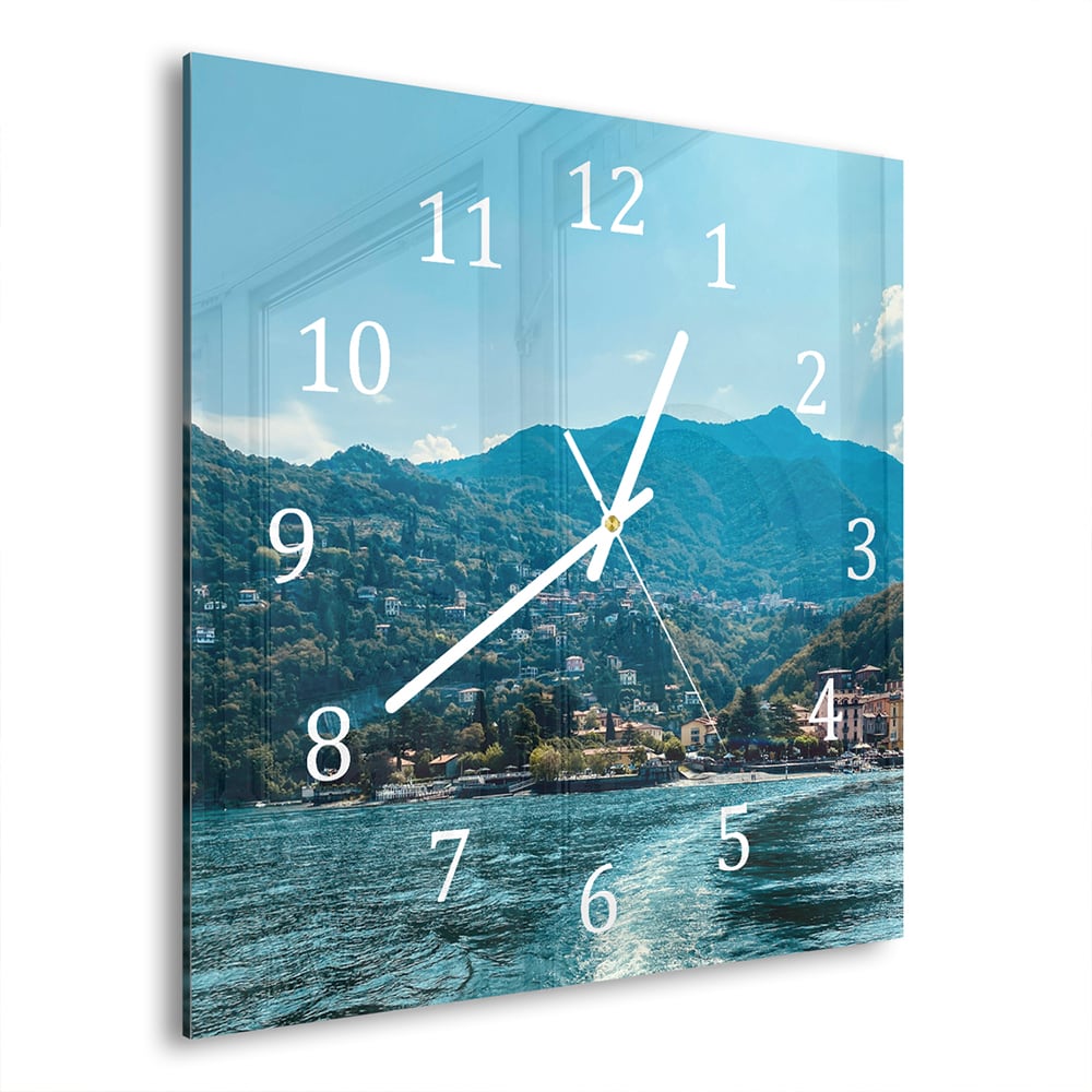 Wandklok 30x30 - Gehard Glas - Varenna in Italië