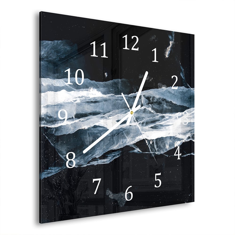 Wandklok 30x30 - Gehard Glas - Gebroken Ijs