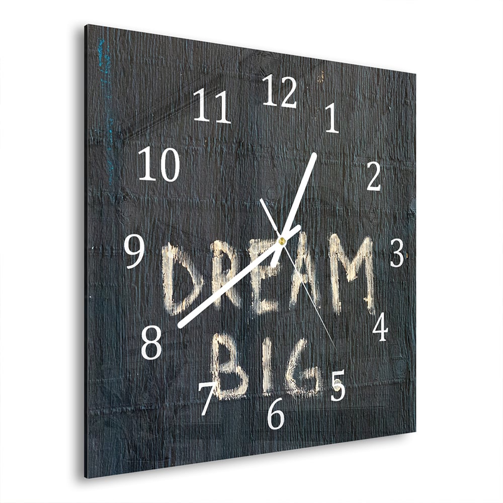 Wandklok 30x30 - Gehard Glas - Dream Big